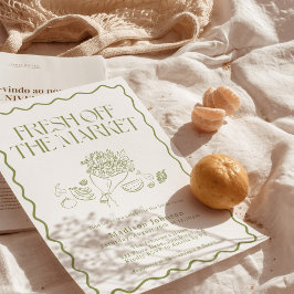 オフザマーケットブライダルシャワー、ファーマーズマーケット 招待状
