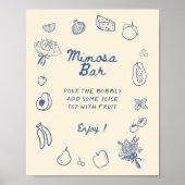 オフザマーケットブルーハンドドロッドミモザバー ポスター (正面)