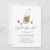 オフザマーケットボーホスクリプトブライダルシャワー 招待状 (正面)