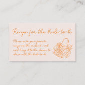 オフザマーケット手描きブライダルシャワーレシピ エンクロージャーカード (正面)