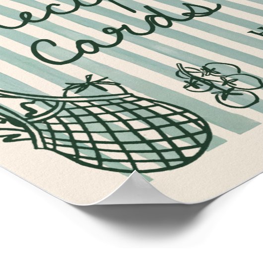 オフザマーケット手描きブライダルシャワーレシピ ポスター (角)