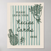 オフザマーケット手描きブライダルシャワーレシピ ポスター (正面)