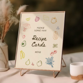 オフザマーケット手描きブライダルシャワーレシピ ポスター