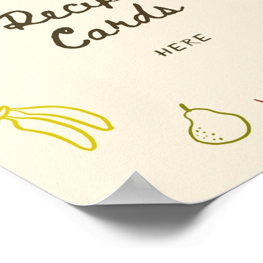 オフザマーケット手描きブライダルシャワーレシピ ポスター (角)