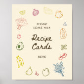 オフザマーケット手描きブライダルシャワーレシピ ポスター (正面)