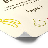 オフザマーケット手描きブライダルシャワー花バー ポスター (角)