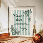 オフザマーケット手描きブライダルシャワー花バー ポスター