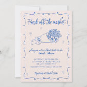 オフザマーケット花手描きブライダルシャワー 招待状 (正面)