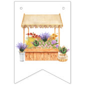 オフザマーケット農家フラワーマーケットブライダルシャワー バンティングフラッグ (第1の旗)