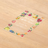 オフザマーケット農家ブライダルシャワー アクリル招待状 (レイダウン)