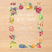 オフザマーケット農家ブライダルシャワー アクリル招待状 (正面)