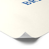 オフザマーケット青落書きブライダル歓迎 ポスター (角)