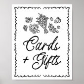 オフザマーケット、農家マーケカードとGIftsのサイン ポスター (正面)