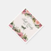 オフザリザーズケンタッキーダービーブライダルシャワー スタンダードカクテルナプキン (角)