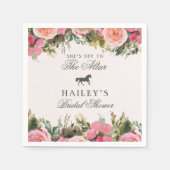 オフザリザーズケンタッキーダービーブライダルシャワー スタンダードカクテルナプキン (正面)