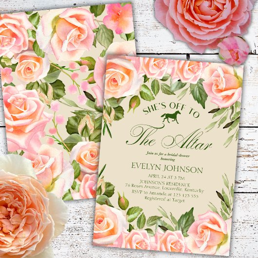 オフザリザーズケンタッキーダービーブライダルシャワー 招待状