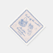 オフザーマーケット　手描き　気まぐれウェディングシャワー スタンダードカクテルナプキン (角)