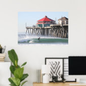 オフショアサンタアナ風,ハンチントンビーチカ。 ポスター (ホームオフィス)