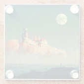 オフショア城塞ファンタジーSci-Fi ガラスコースター (裏面)