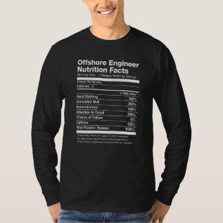 オフショア技術者栄養事実おもしろい Tシャツ