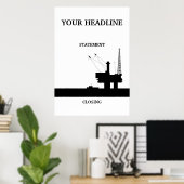 オフショア油ポスターテンプレート ポスター (ホームオフィス)