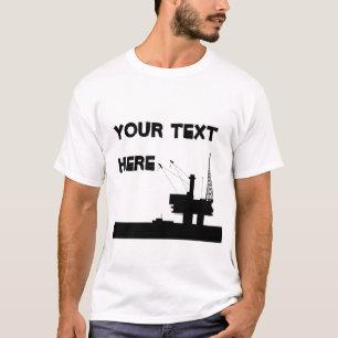 オフショア油メンズTシャツテンプレート Tシャツ
