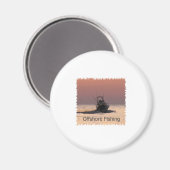 オフショア魚釣りボートロゴ マグネット (正面/裏面)