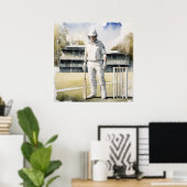 オフストライク – アーカイブ・クリケットプリント ポスター (ホームオフィス)