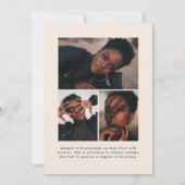 オフセットアーチクリーム4写真卒業 案内状 (裏面)