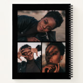 オフセットアーチブラックフォト卒業ゲストブック ノートブック (裏面)