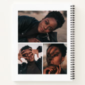 オフセットアーチブラック&ホワイト卒業ゲストブック ノートブック (裏面)