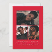 オフセットアーチレッド4写真卒業 案内状 (裏面)