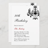 オフセットグランド社交ダンス誕生日招待状（白） 招待状 (正面/裏面)