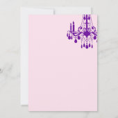 オフセットグランド社交ダンス誕生日招待状(紫) 招待状 (裏面)