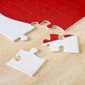 オフセットチャンバー:抽象芸術ブラック、ホワイト、レッド ジグソーパズル (側面)