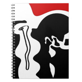 オフセットチャンバー：抽象芸術ブラック、ホワイト、レッド ノートブック