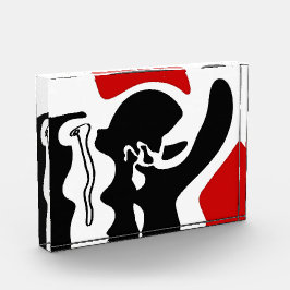 オフセットチャンバー：抽象芸術ブラック、ホワイト、レッド フォトブロック