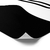 オフセットチャンバー：抽象芸術ブラック、ホワイト、レッド ポスター (角)