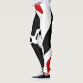 オフセットチャンバー：抽象芸術ブラック、ホワイト、レッド レギンス (左)