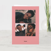 オフセットピンクアーチ4写真卒業 サンキューカード (裏面)