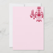 オフセット大社交ダンス誕生日招待状（赤） 招待状 (裏面)