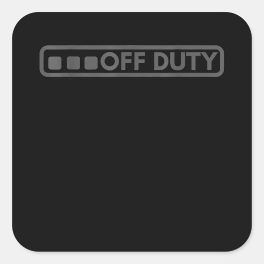 オフデューティに最適な警察・軍・法執行機関の方々 スクエアシール (正面)