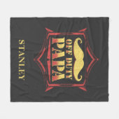 オフデューティパーソナライズされたパパ退職したパパ フリースブランケット (正面(横))