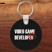 オフデューティビデオゲーム開発者ダーク キーホルダー (正面)