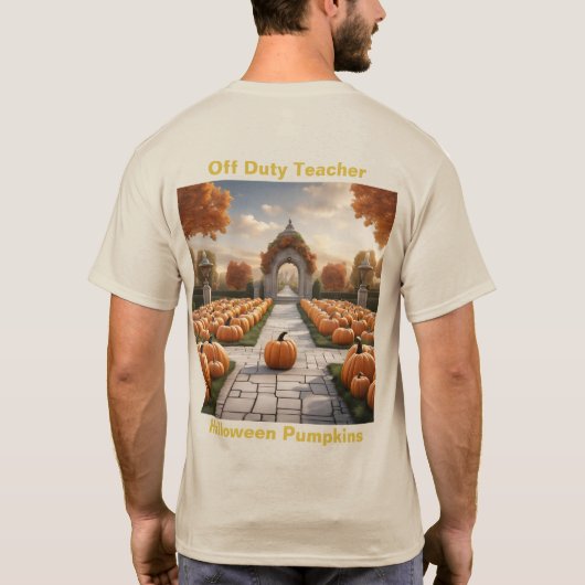 オフデューティ先生ハロウィンカボンプキンスTシャツ Tシャツ (裏面)