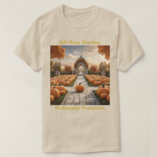 オフデューティ先生ハロウィンカボンプキンスTシャツ Tシャツ (デザイン正面)
