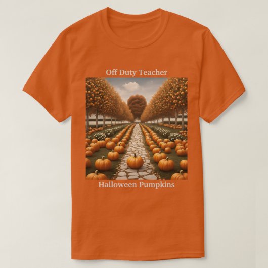 オフデューティ先生ハロウィンカボンプキンスTシャツ Tシャツ (デザイン正面)