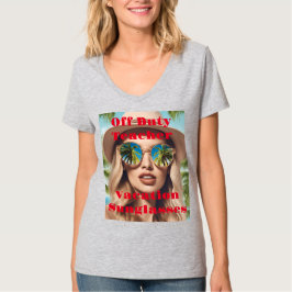 オフデューティ先生バケーションサングラスTシャツ Tシャツ