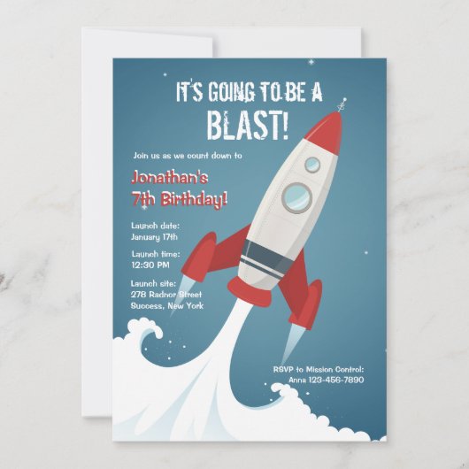 オフトゥ宇宙招待状 招待状 (正面)