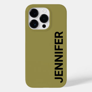 オフビート無地のグリーン名前をカスタムする Case-Mate iPhone 14 PROケース